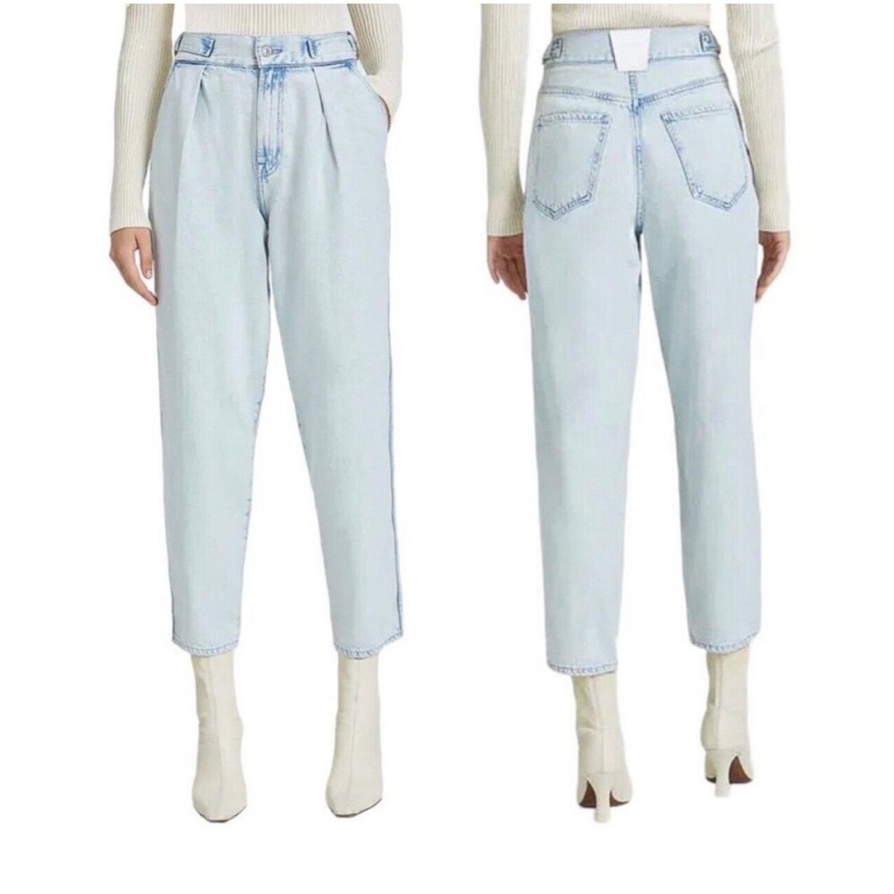 NWOT 7 For All Mankind Light Blue Barrel Style Women's Jeans Isadora Size 28 - Picture 2 of 13